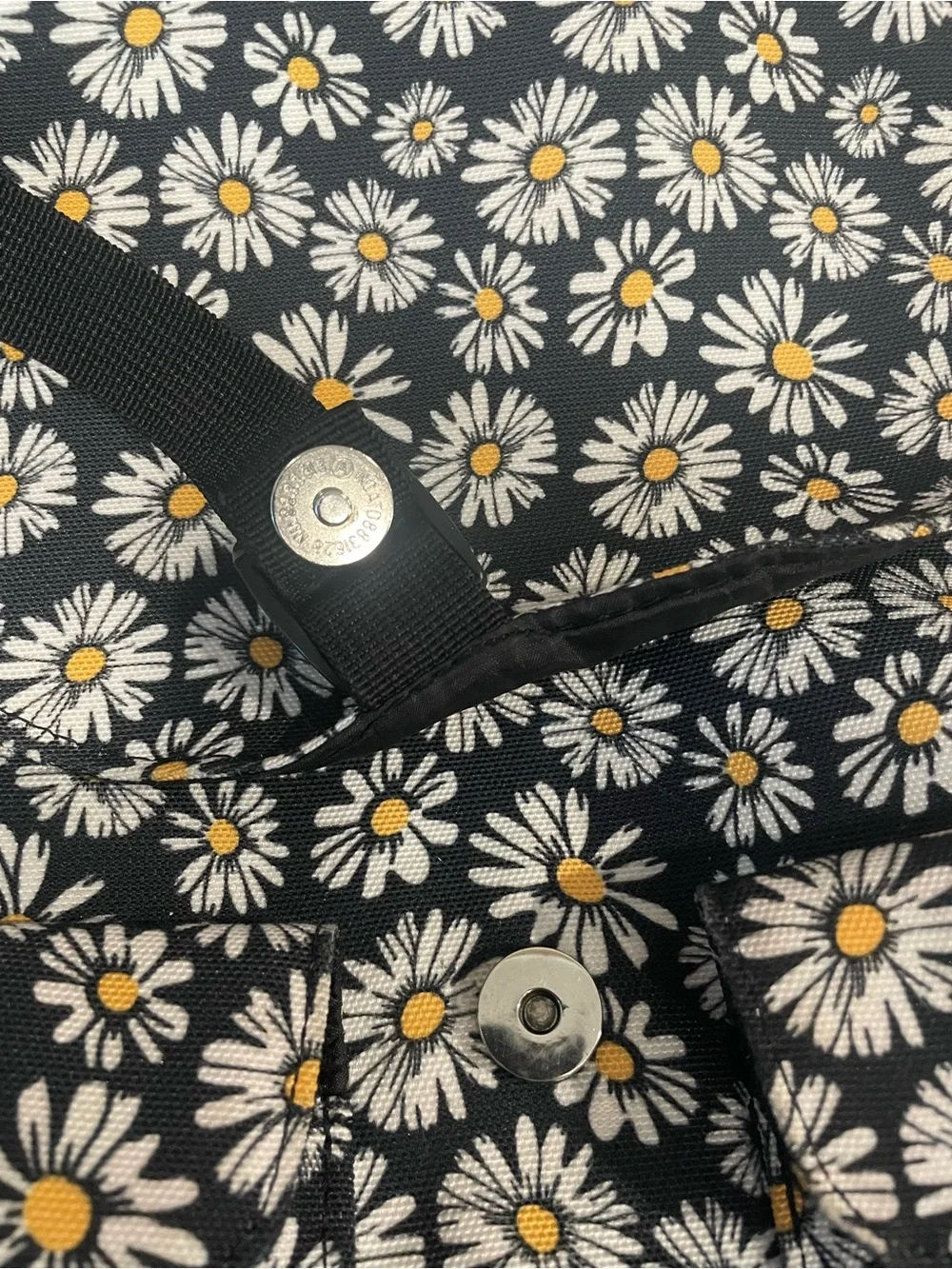 Black Daisy Print Backpack - Women Bags